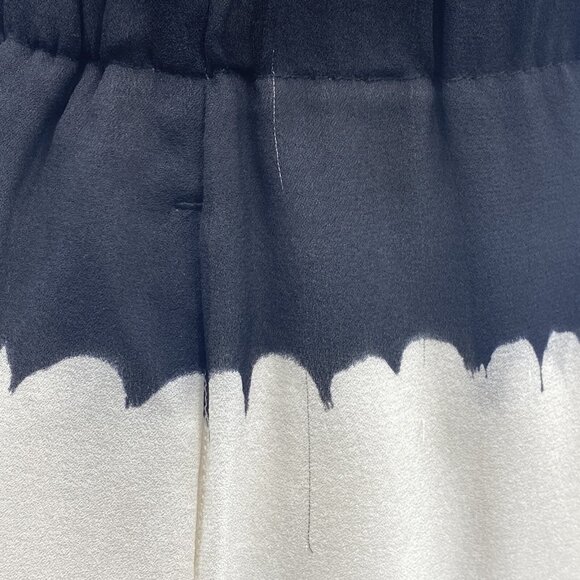 A.L.C. Size S Bexley Streaky Stripe Button Down Dress Silk Mini White Black $498 - Picture 6 of 10